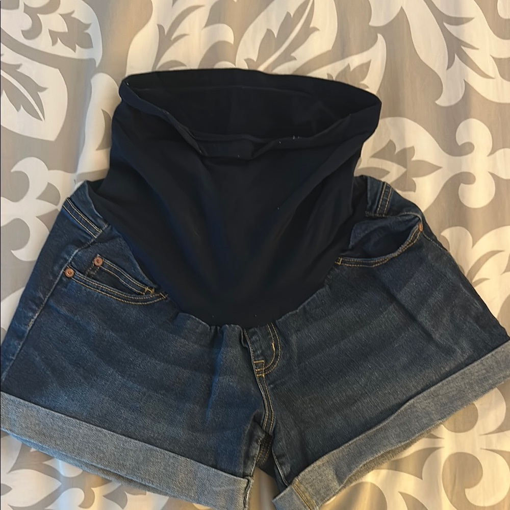 Women's Denim Maternity Shorts
